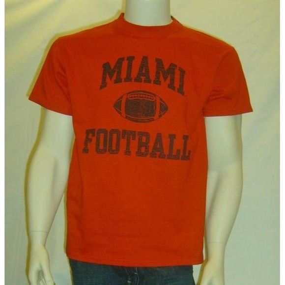 MIAMI UNIVERSITY of OHIO T Shirt Adult Uni Sex Sizes Red Hawks Football NCAA - Picture 1 of 2